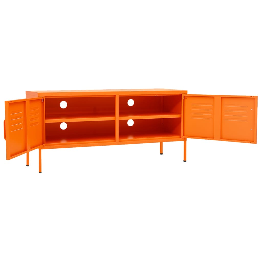 Tv-Meubel 05X35X50 Cm Staal Oranje orange