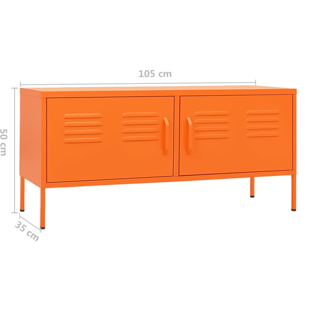 Tv-Meubel 05X35X50 Cm Staal Oranje orange