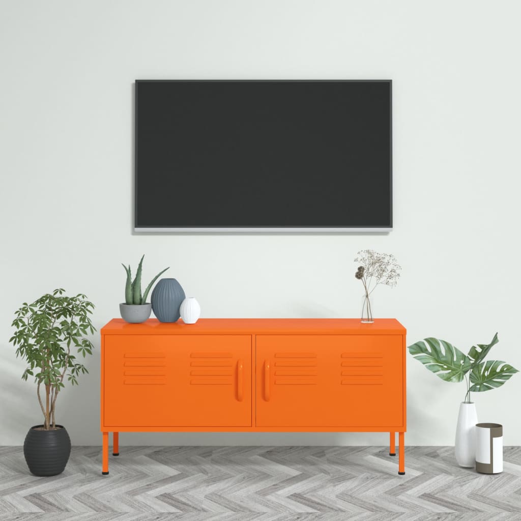 Tv-Meubel 05X35X50 Cm Staal Oranje orange