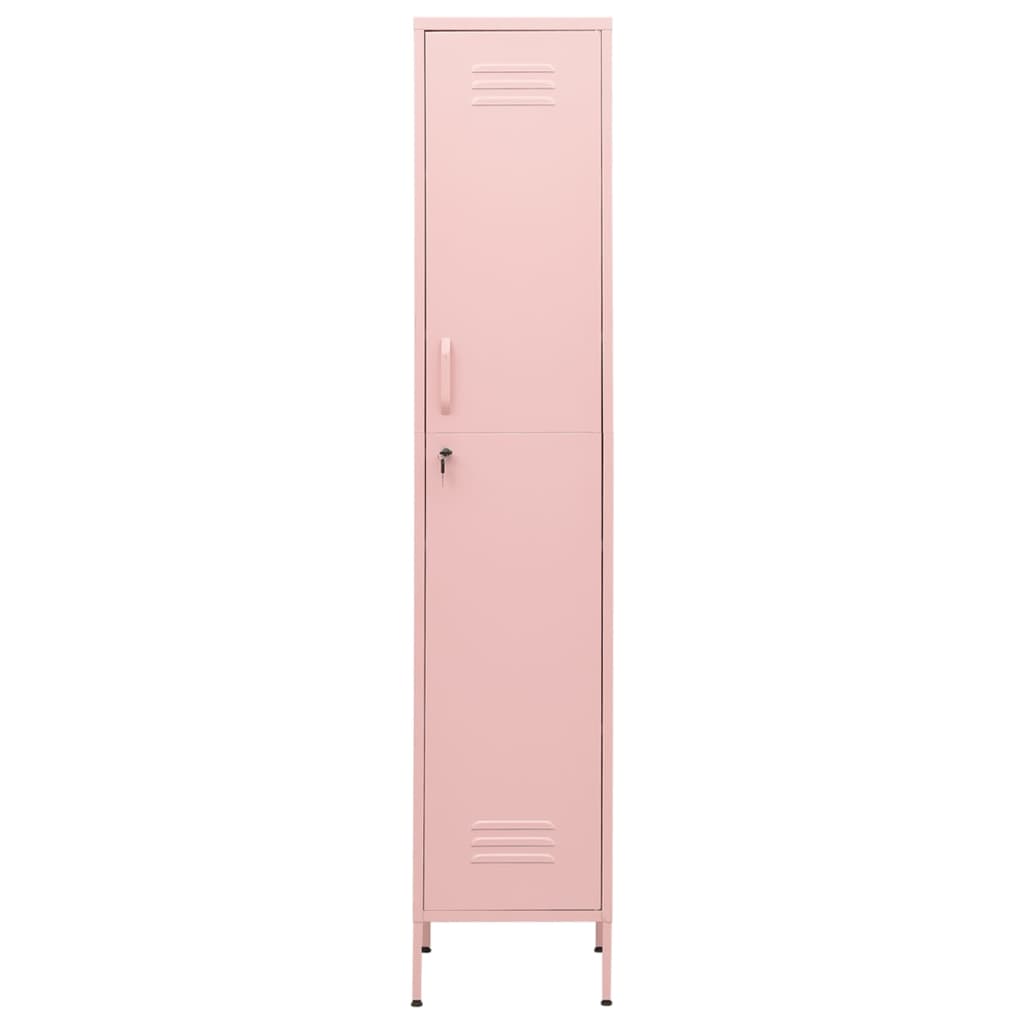 Lockerkast 35x46x180 cm staal roze