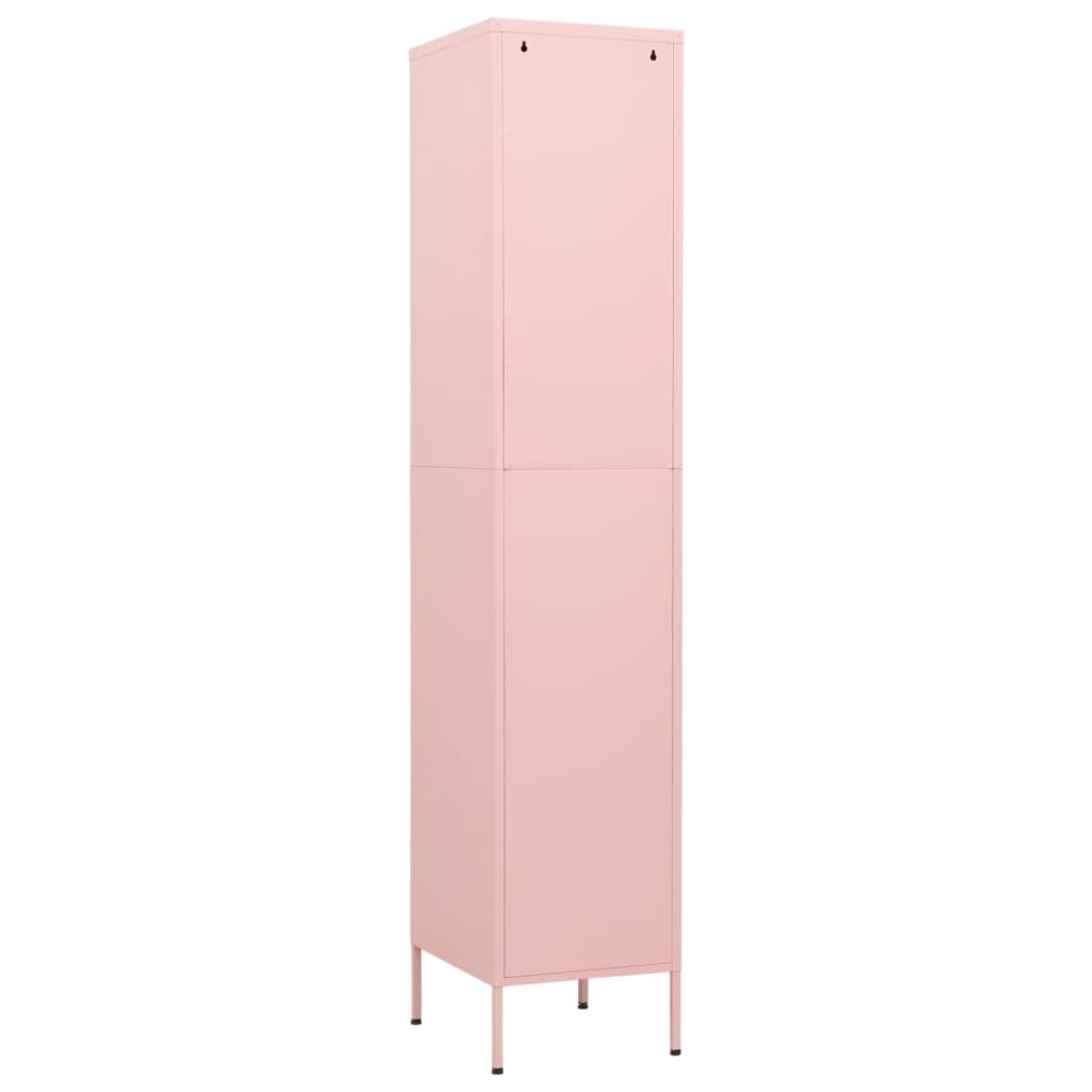 Lockerkast 35x46x180 cm staal roze