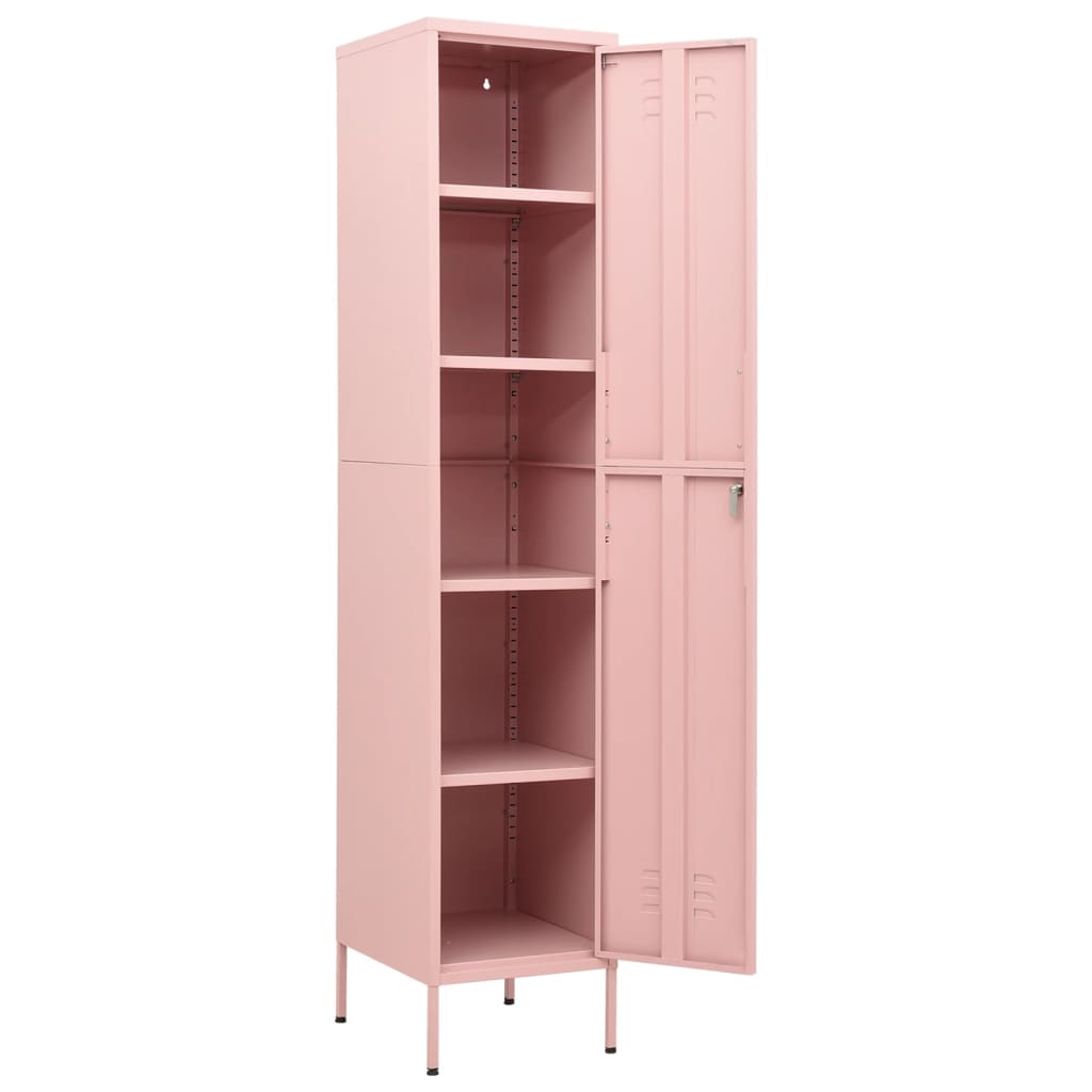 Lockerkast 35x46x180 cm staal roze