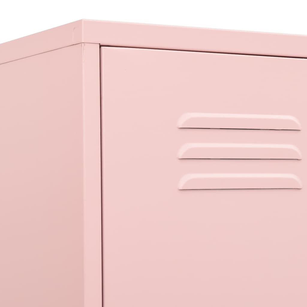 Lockerkast 35x46x180 cm staal roze