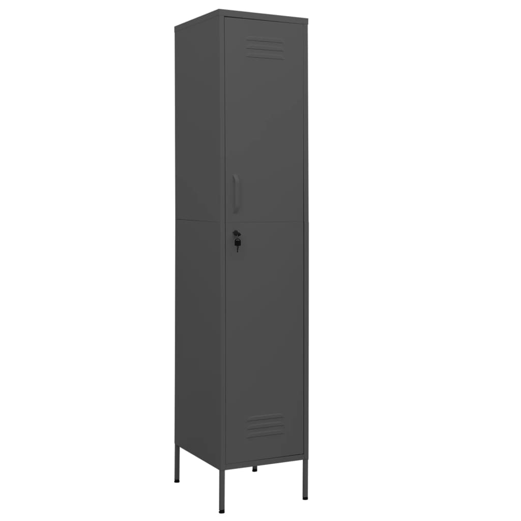 Lockerkast 35x46x180 cm staal antracietkleurig