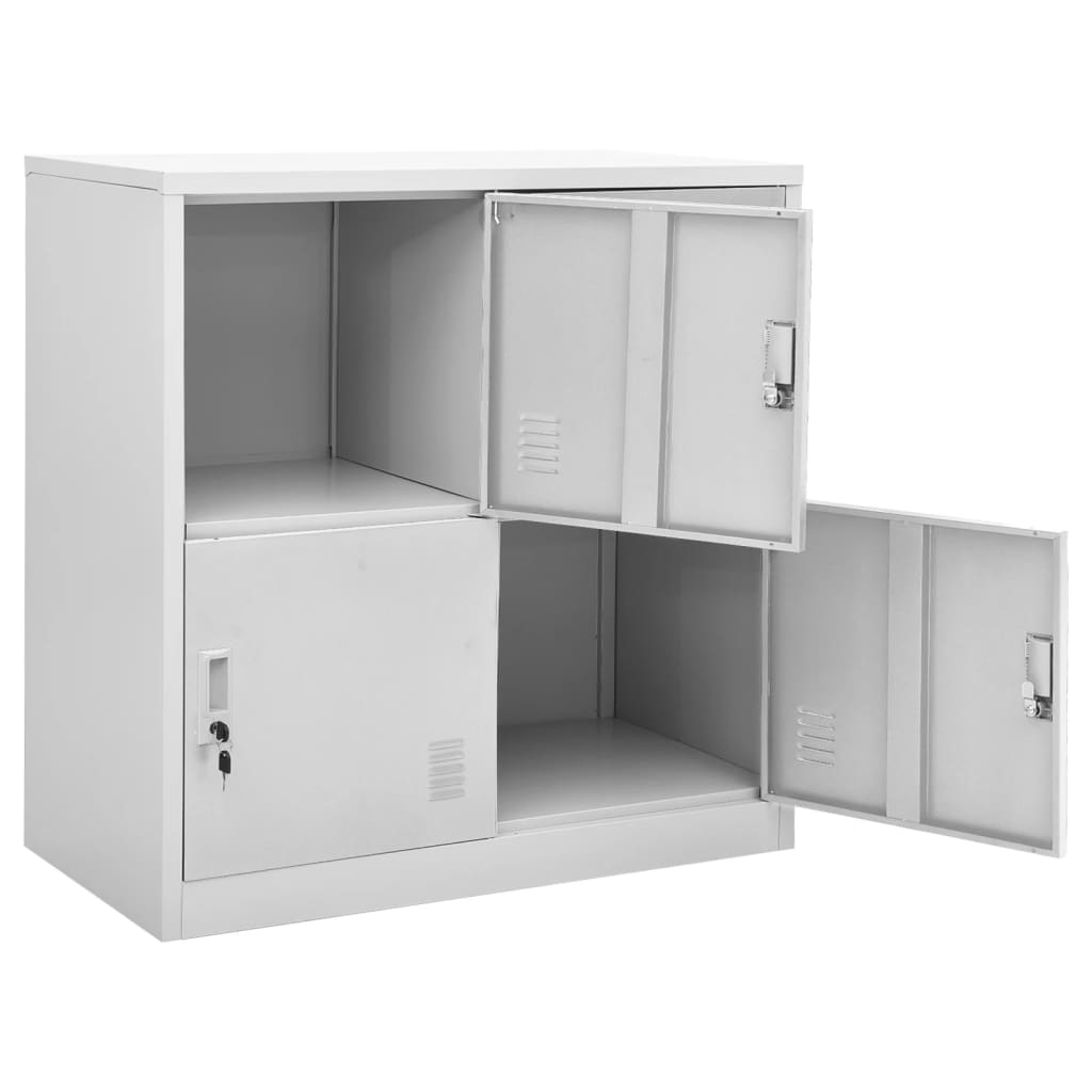 Lockerkast 90X45X92,5 Cm Staal Lichtgrijs