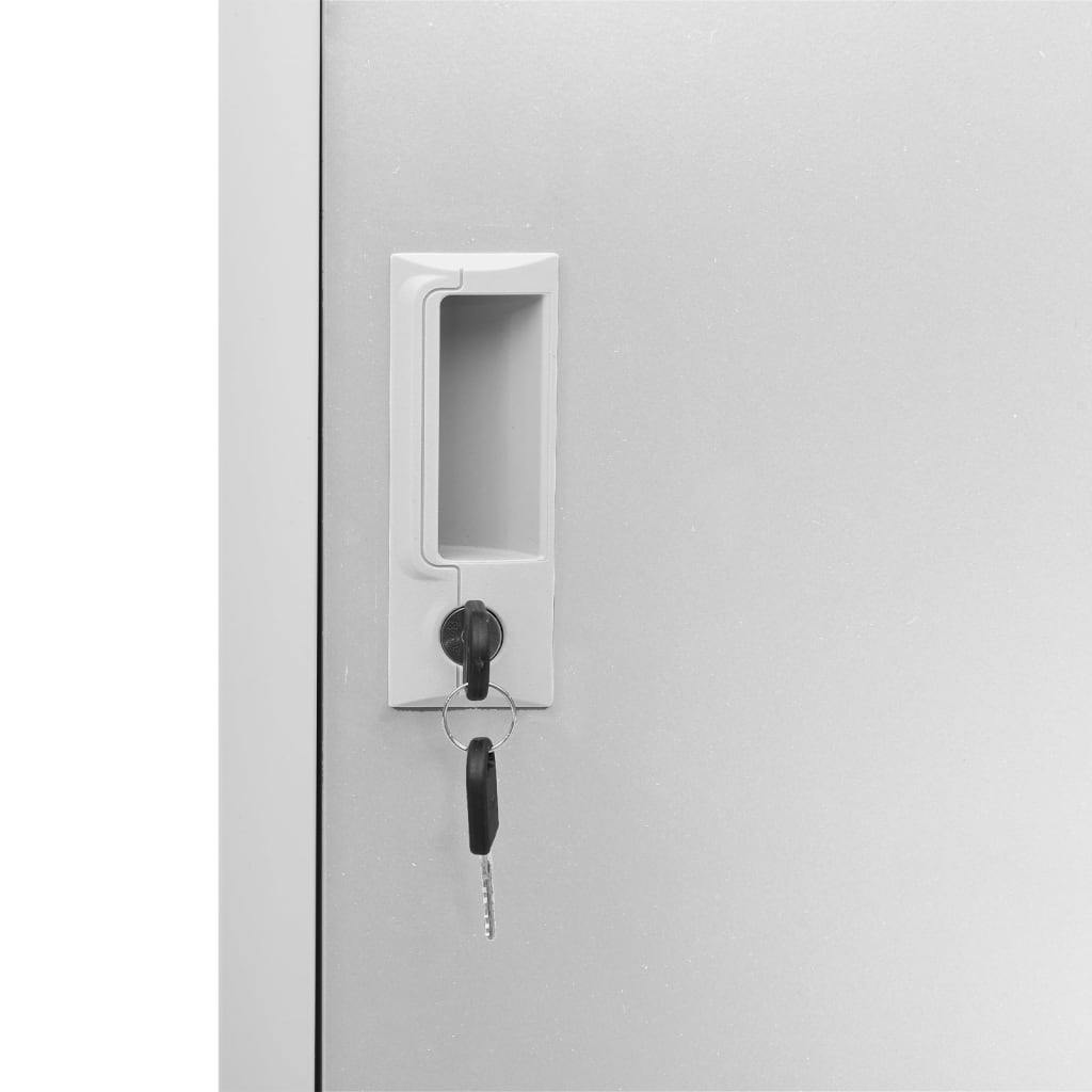 Lockerkast 90X45X92,5 Cm Staal Lichtgrijs