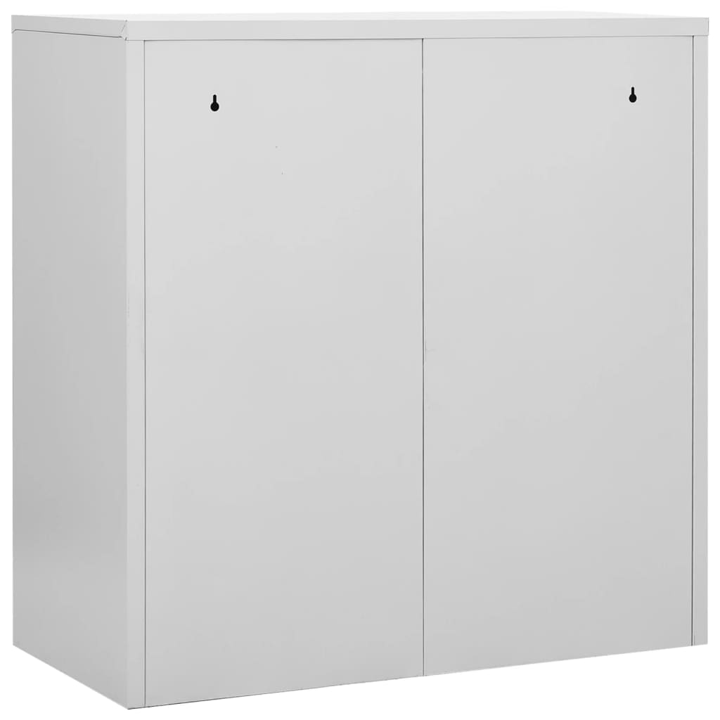 Lockerkast 90X45X92,5 Cm Staal Lichtgrijs En Blauw