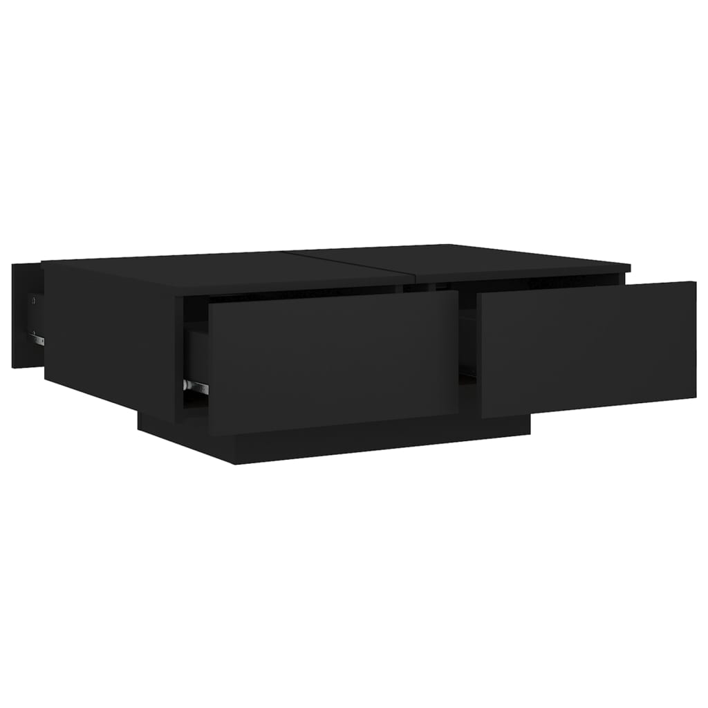 Salontafel 90x60x31 cm bewerkt hout zwart