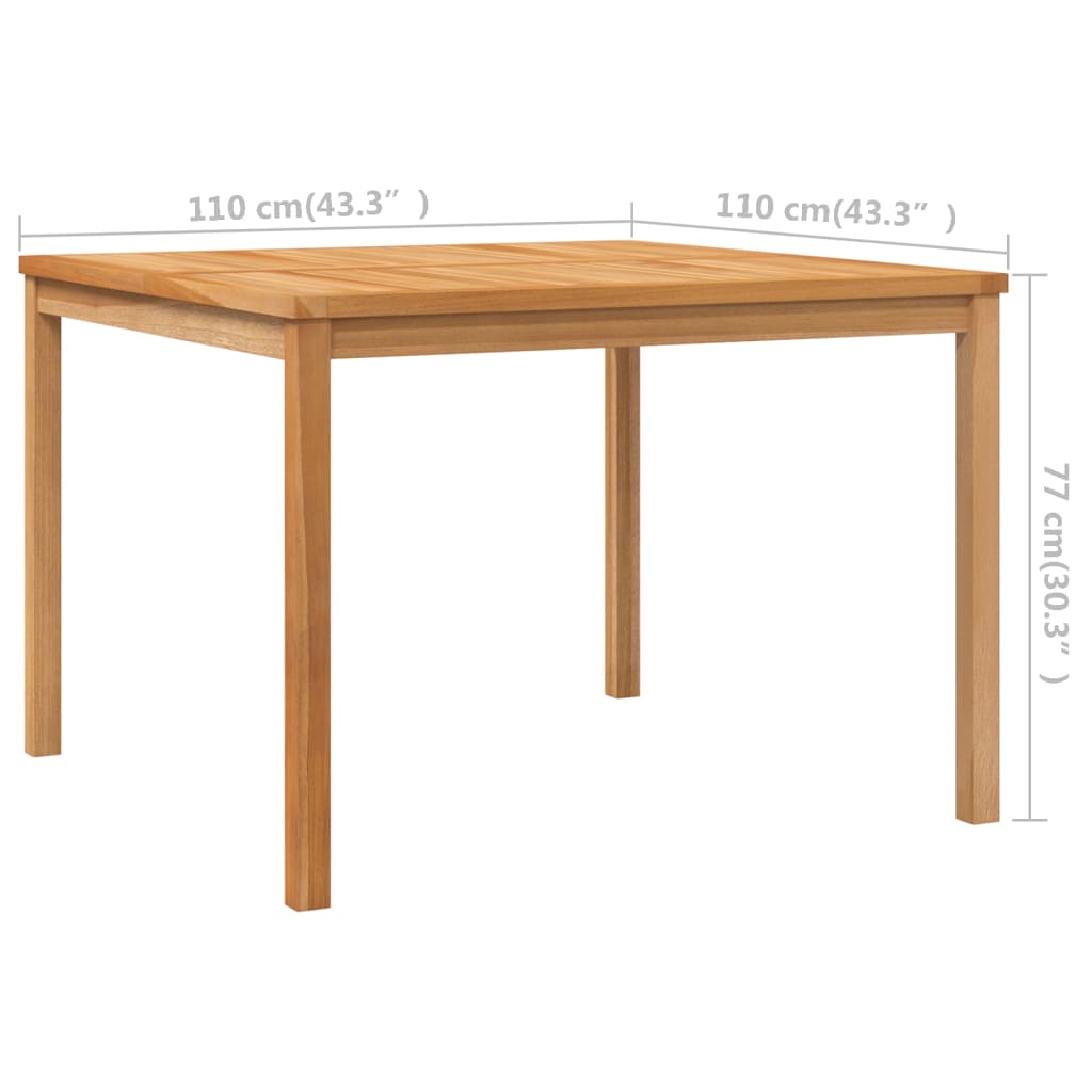 Tuintafel Massief Teakhout 110 x 110 x 77 cm