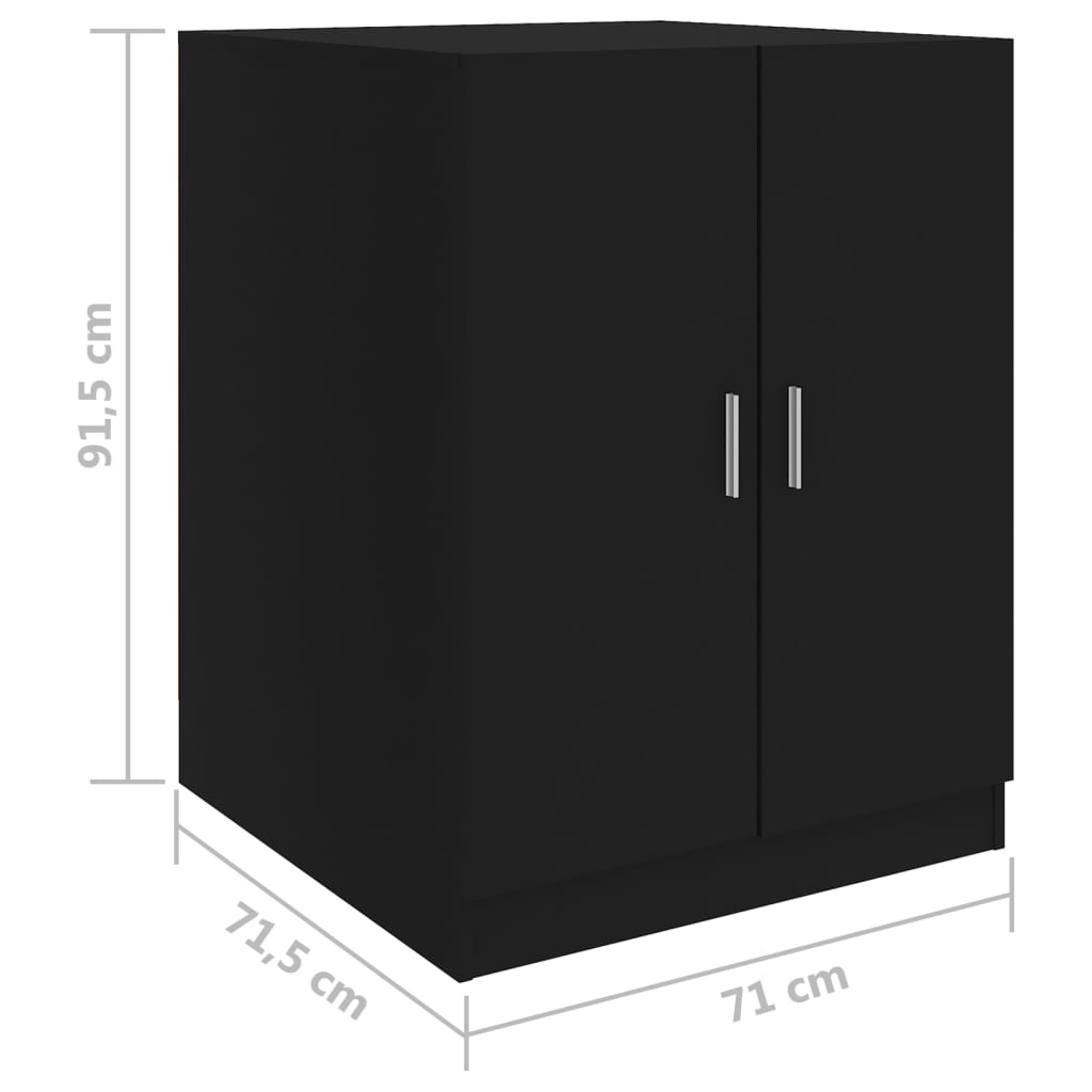 Wasmachinekast 71X71,5X91,5 Cm Zwart