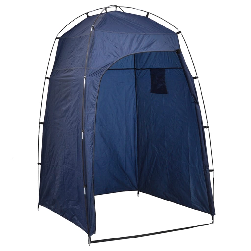 Kampeertoilet Met Tent Draagbaar 10 + 10 L Blauw