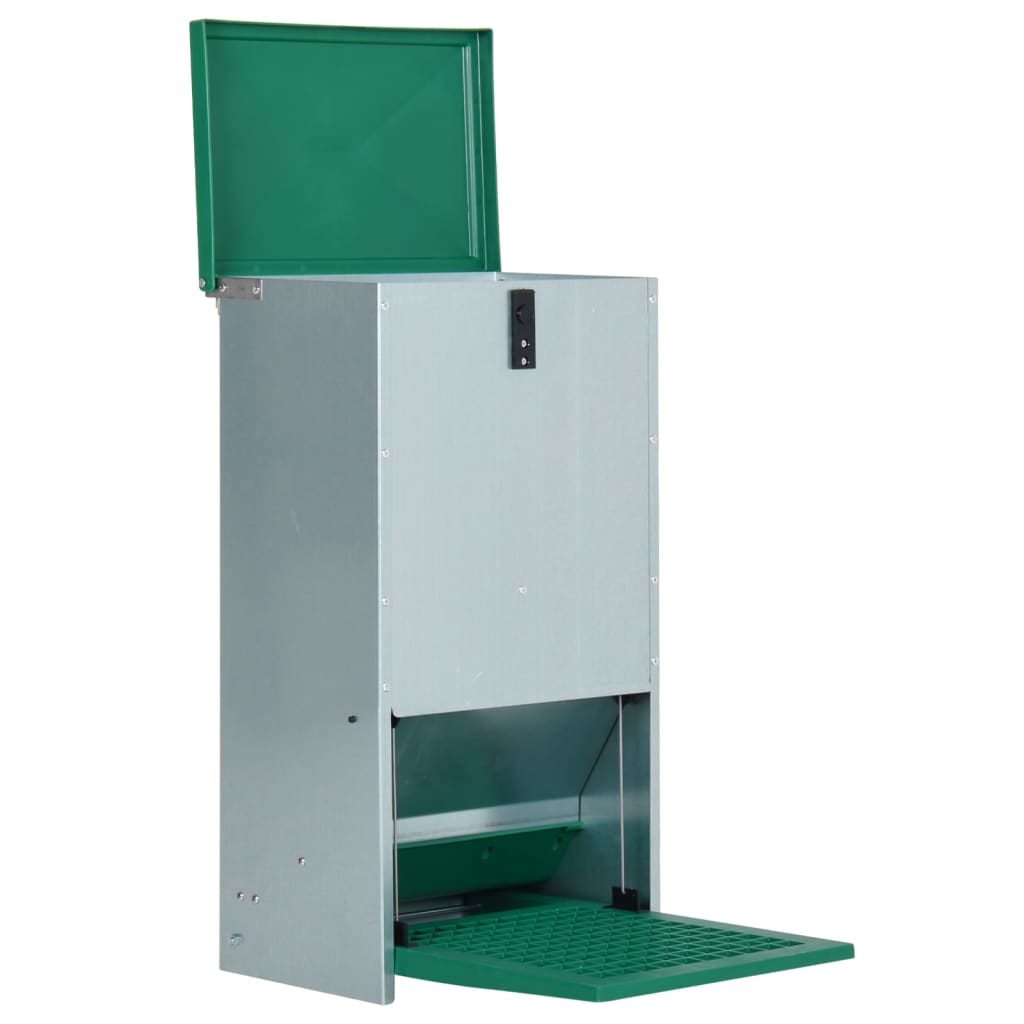Pluimveevoerbak automatisch met pedaal 20 kg