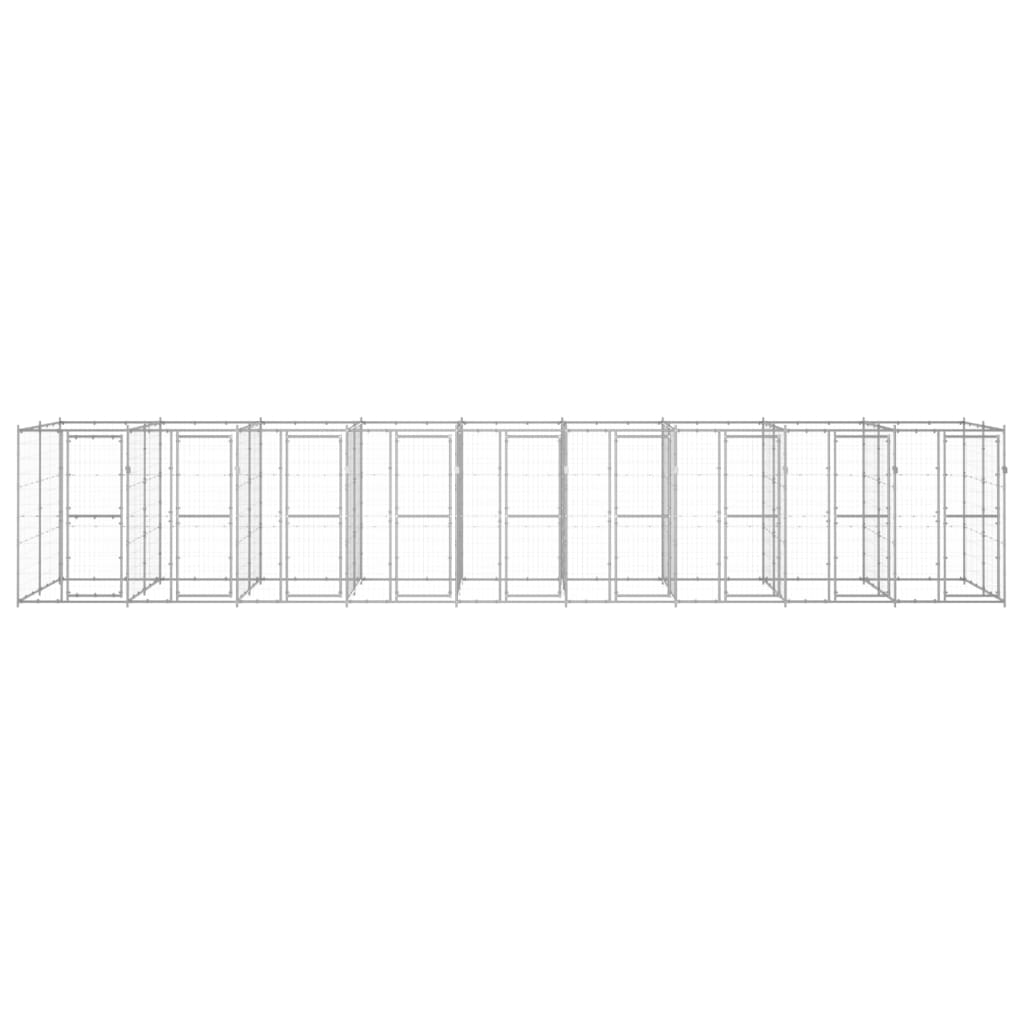 Hondenkennel 21,78 m² gegalvaniseerd staal