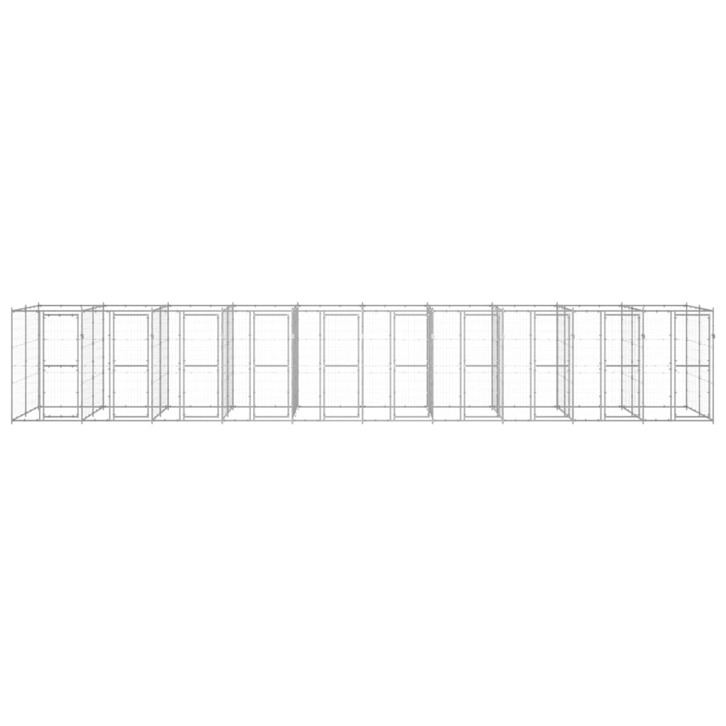 Hondenkennel 24,2 m² gegalvaniseerd staal