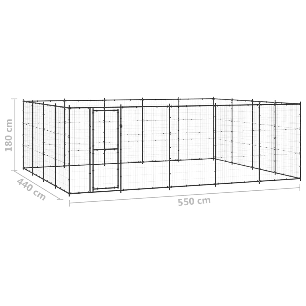 Hondenkennel 24,2 m² staal