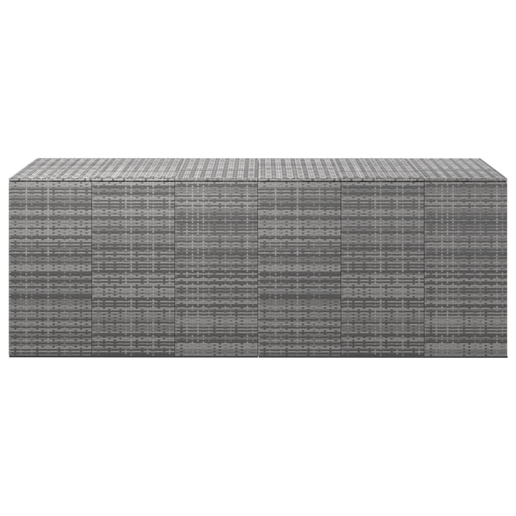 Tuinbox 291X100,5X104 Cm Polyetheen Rattan Grijs 291 x 100.5 x 104 cm