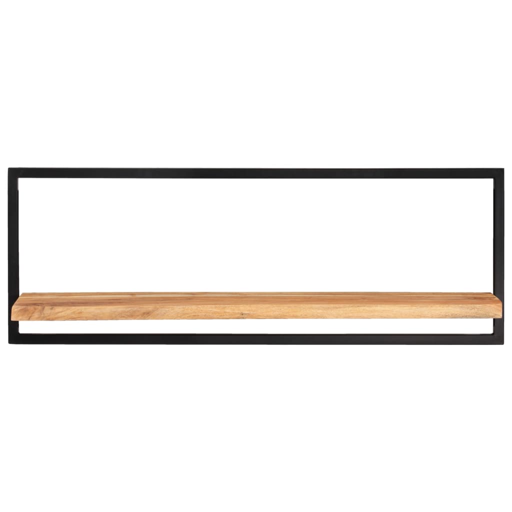 Wandschappen 2 St 100X24X35 Cm Massief Acaciahout En Staal 100 x 24 x 35 cm