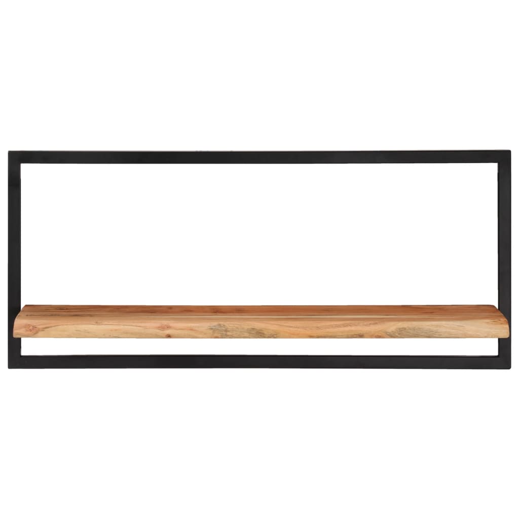 Wandschappen 2 St 80X25X35 Cm Massief Acaciahout En Staal 80 x 25 x 35 cm