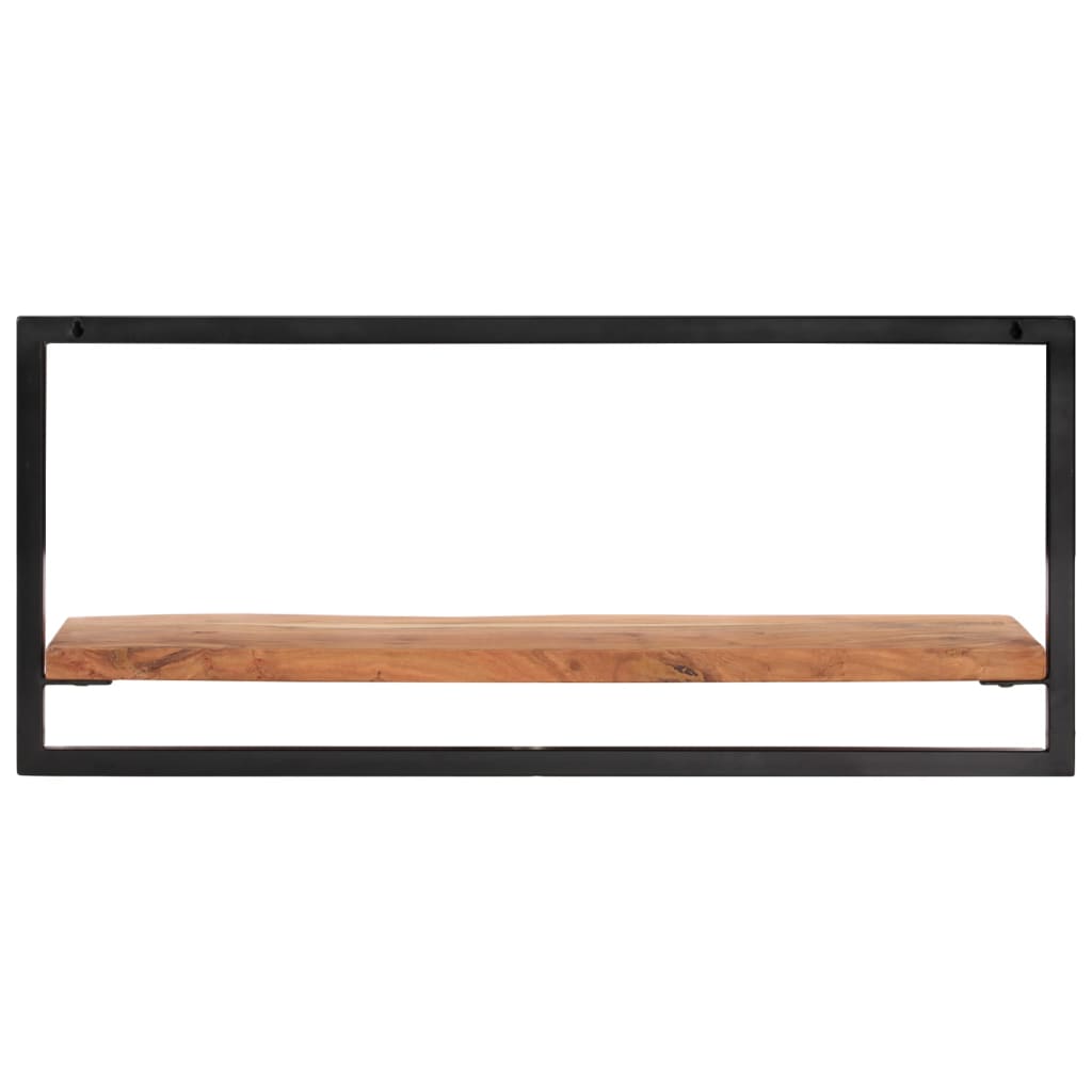 Wandschappen 2 St 80X25X35 Cm Massief Acaciahout En Staal 80 x 25 x 35 cm