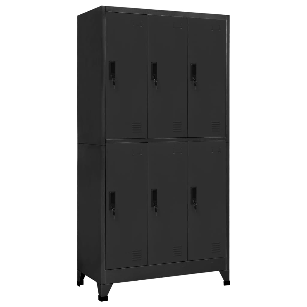 Lockerkast 90x45x180 cm staal antracietkleurig