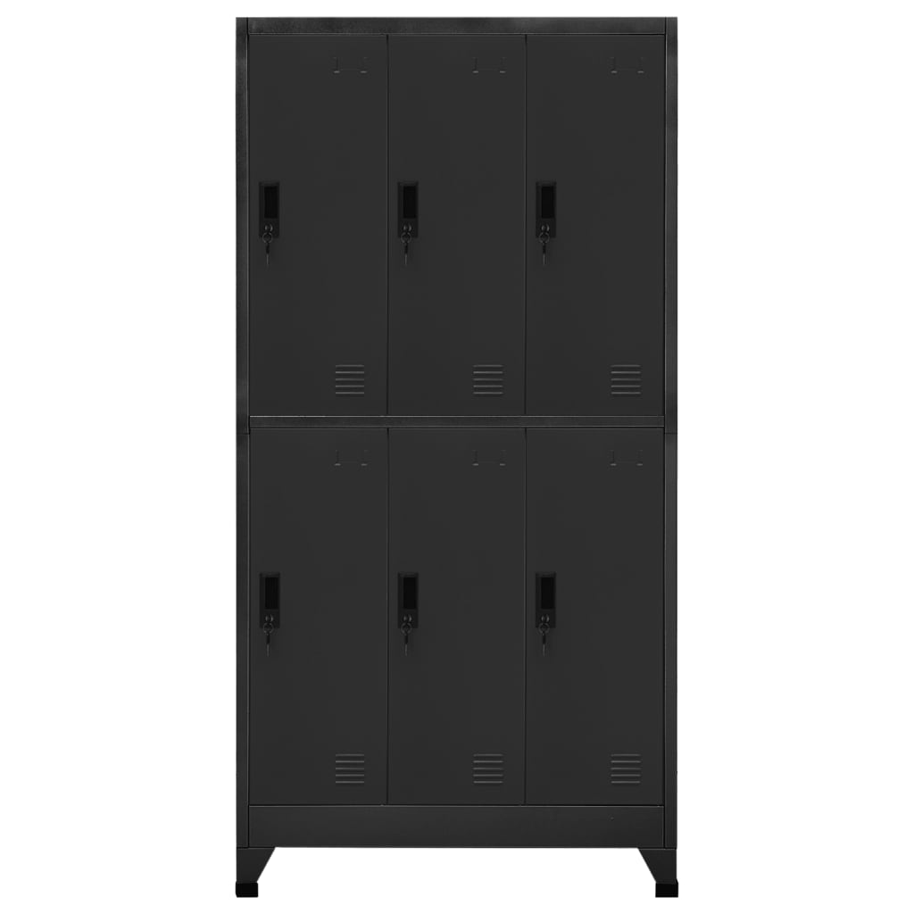 Lockerkast 90x45x180 cm staal antracietkleurig