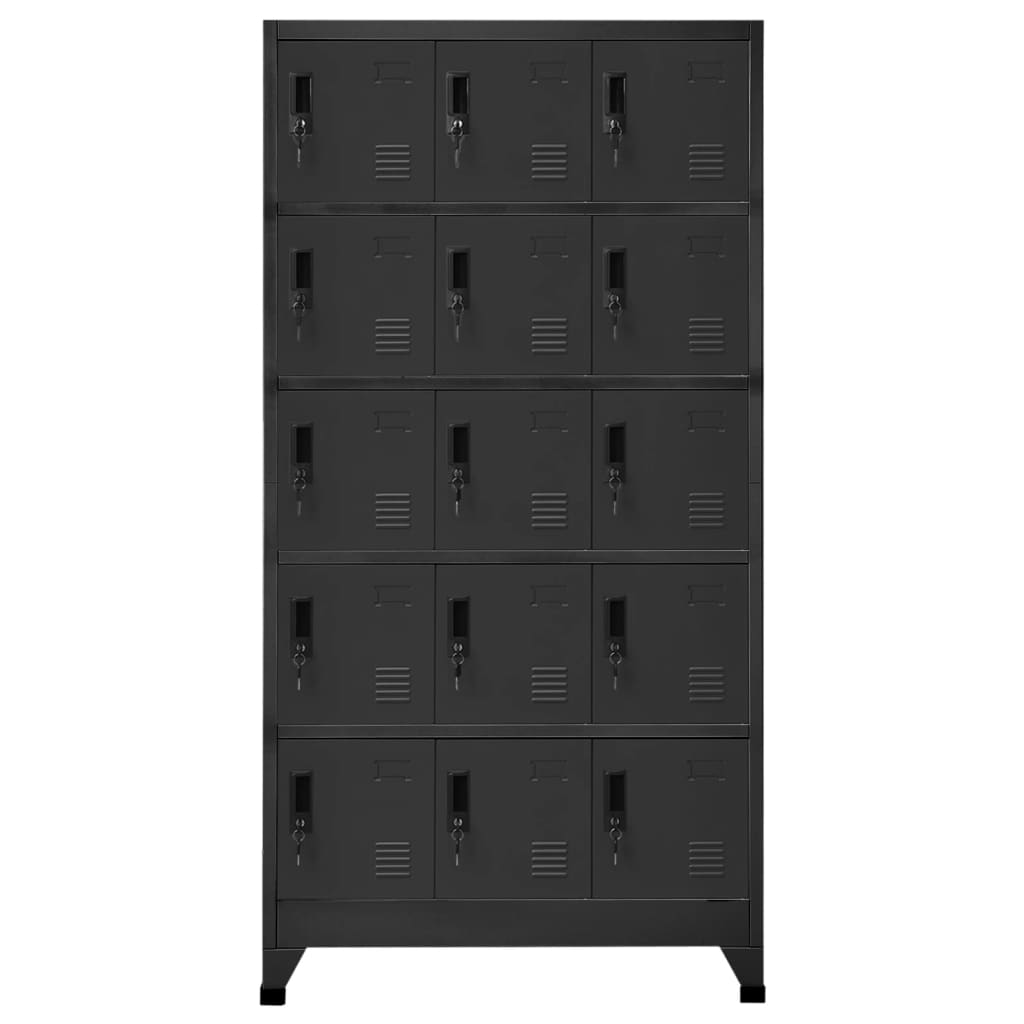 Lockerkast 90x40x180 cm staal antracietkleurig