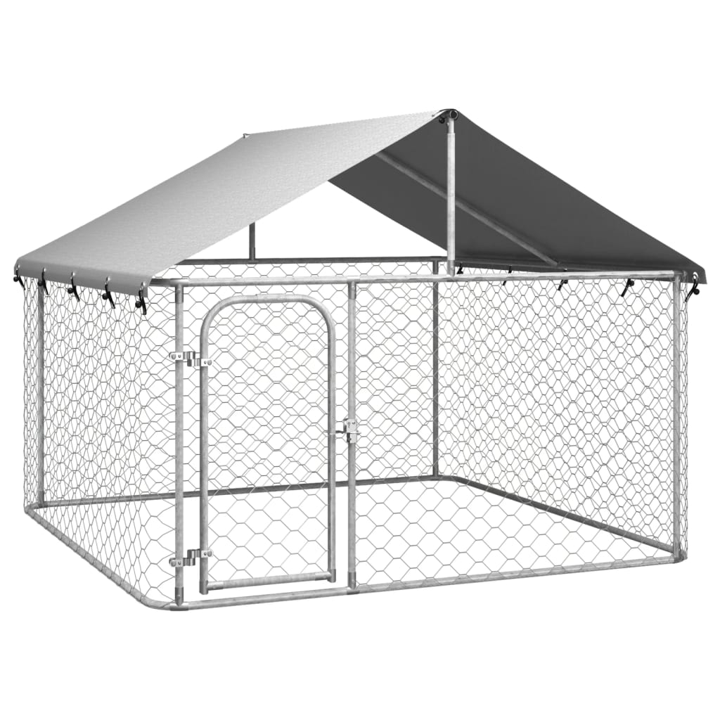 Hondenkennel voor buiten met dak 200x200x150 cm