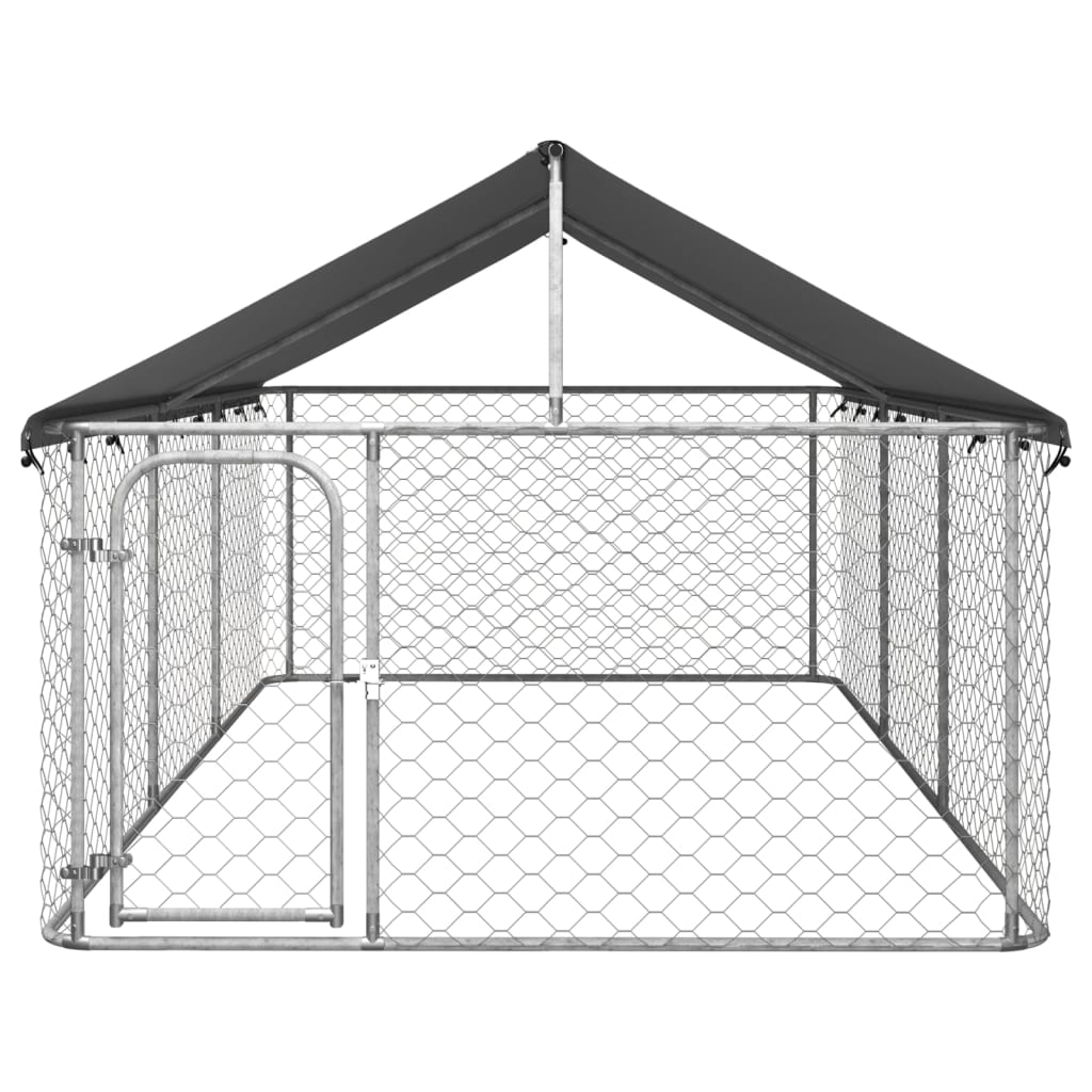 Hondenkennel voor buiten met dak 400x200x150 cm