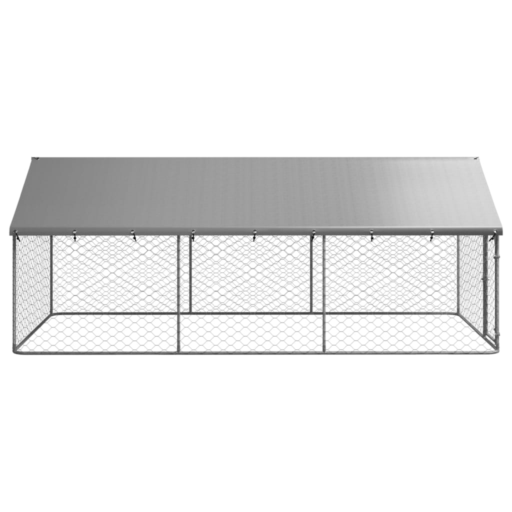 Hondenkennel voor buiten met dak 400x200x150 cm
