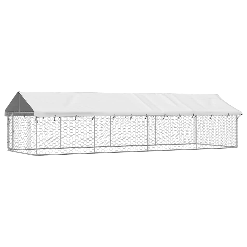 Hondenkennel voor buiten met dak 600x200x150 cm