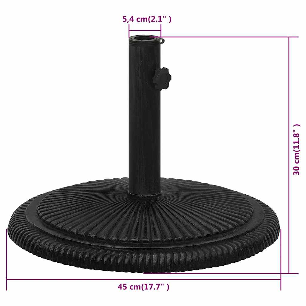 Parasolvoet 45x45x30 cm gietijzer zwart