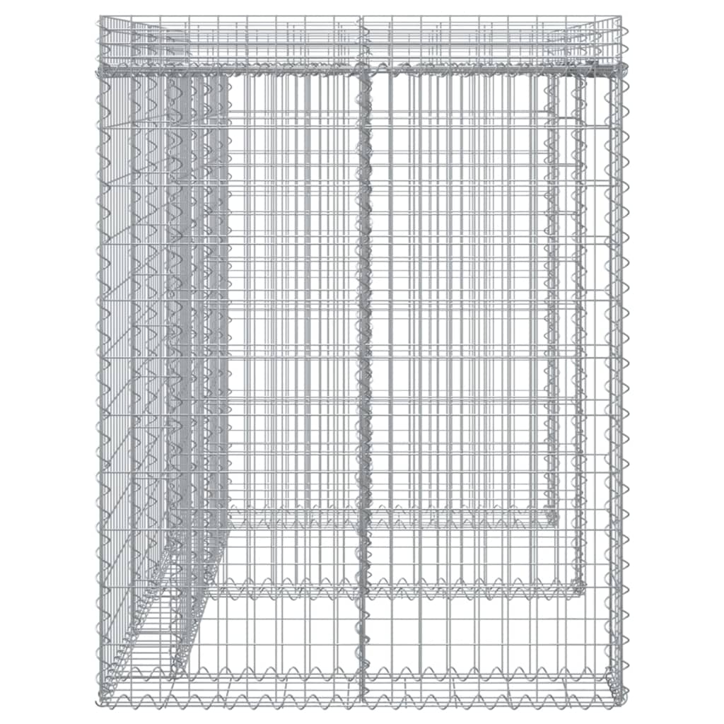 Schanskorf voor vuilnisbak 192x91x120 cm gegalvaniseerd ijzer