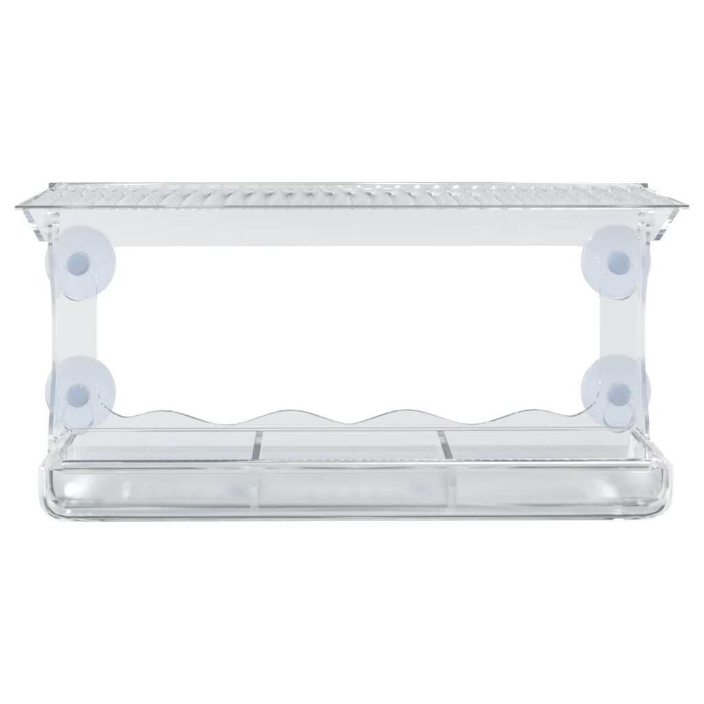 Vogelvoederbakken voor raam 2 st 30x12x15 cm acryl