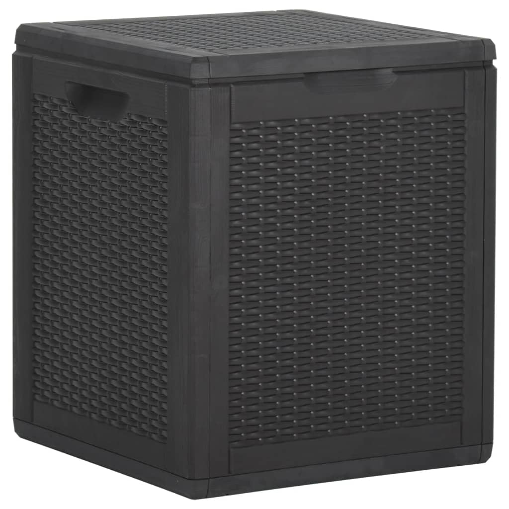 Tuinbox 90 L PP rattan zwart