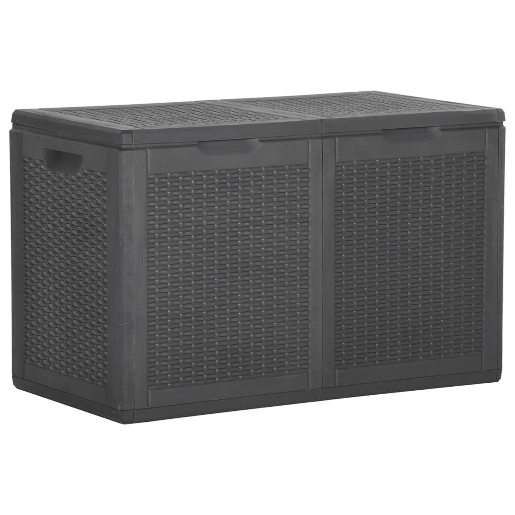 Tuinbox 180 L PP rattan zwart