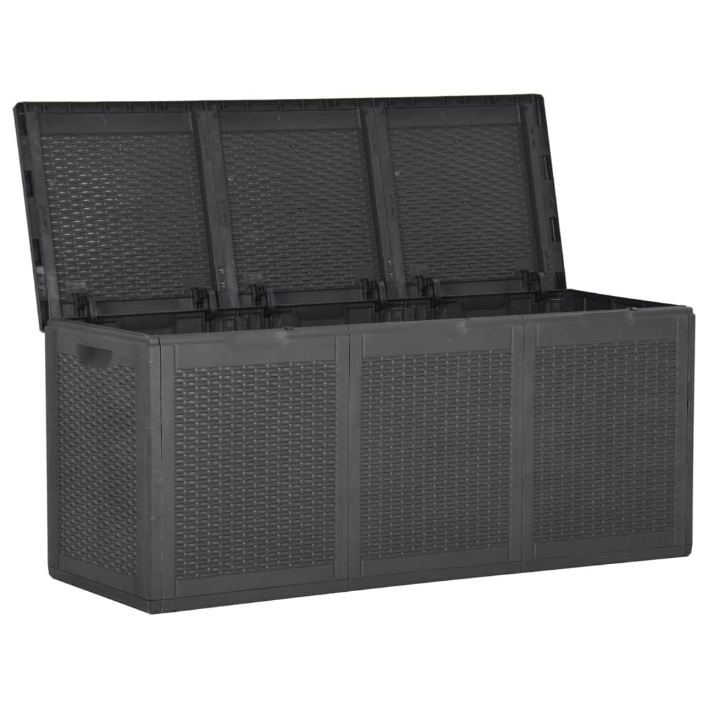 Tuinbox 270 L PP rattan zwart