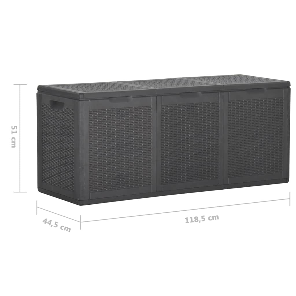 Tuinbox 270 L PP rattan zwart