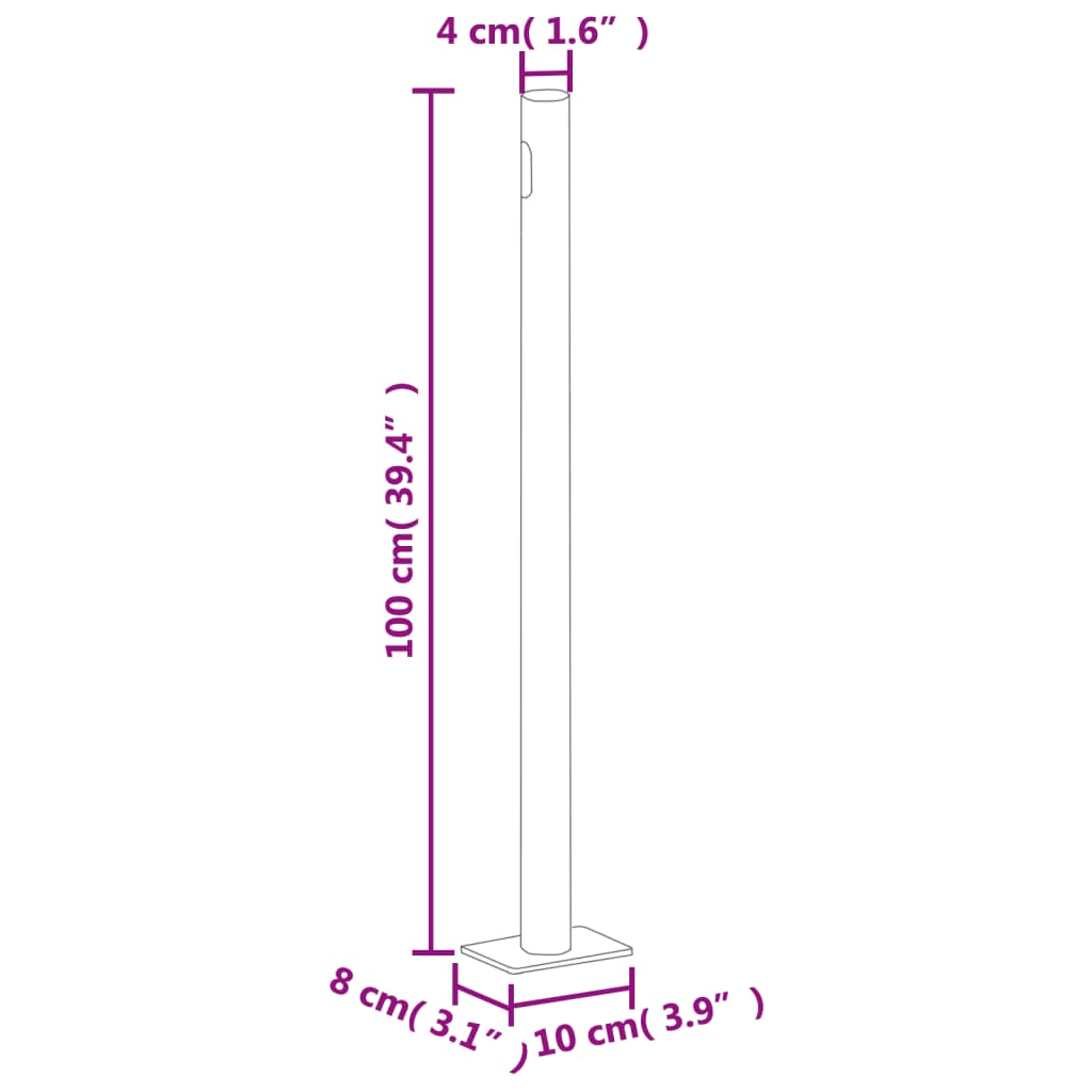 Windscherm Uittrekbaar Kleurig Antraciet 160 x 1000 cm