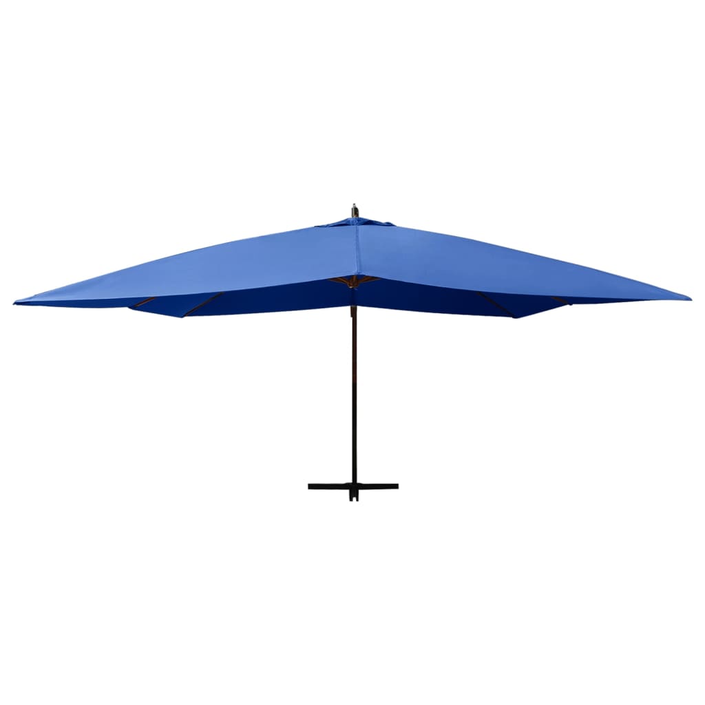 Zweefparasol Met Houten Paal 400X300 Cm Azuurblauw azure blue