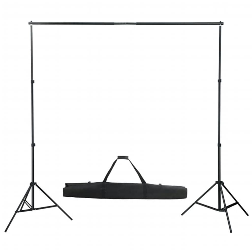 Fotostudioset met verlichtingsset, achtergrond en reflector