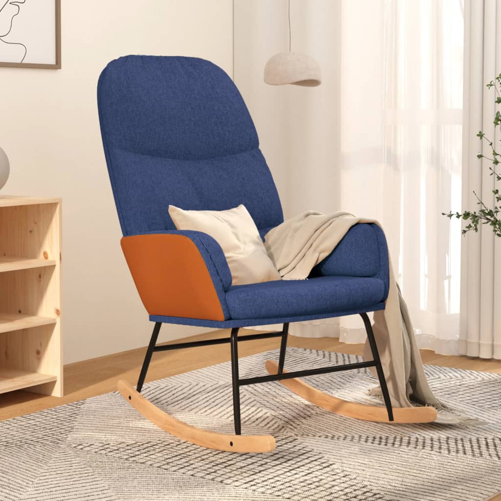 Schommelstoel Stof 1 Blauw