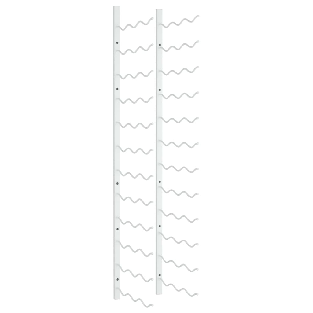 Wijnrek voor 36 flessen wandmontage ijzer wit