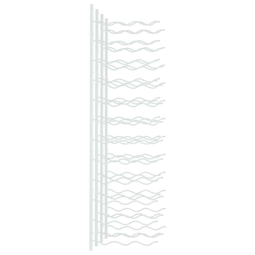 Wijnrekken 2 st voor 36 flessen wandmontage ijzer wit