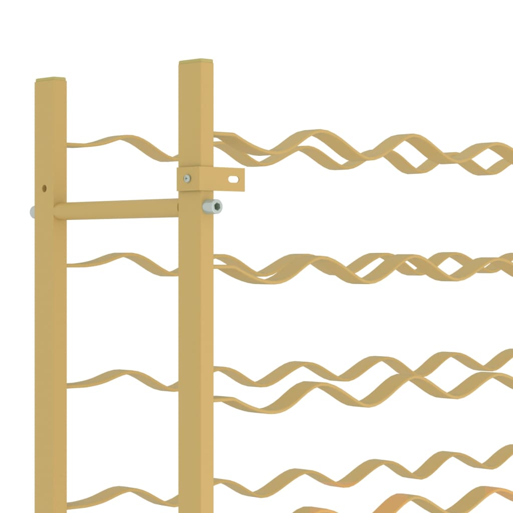 Wijnrek voor 48 flessen metaal goudkleurig