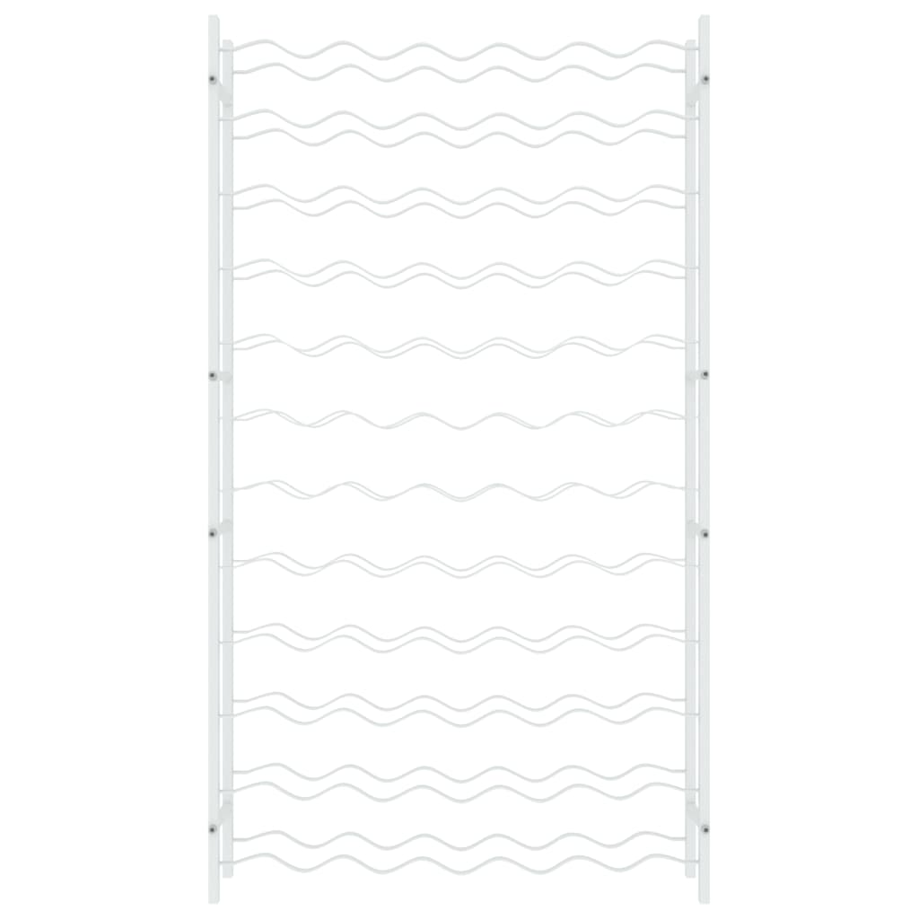 Wijnrek voor 72 flessen metaal wit
