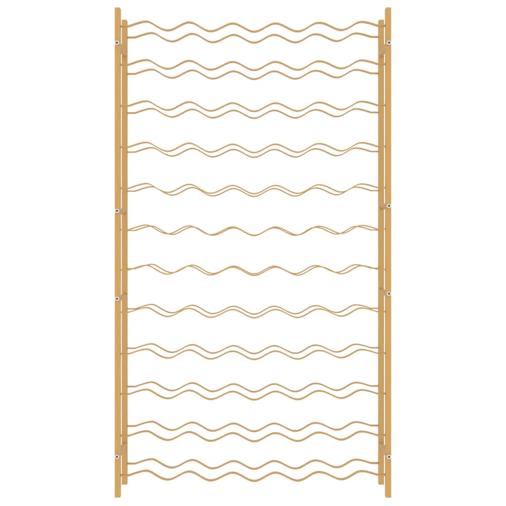 Wijnrek voor 72 flessen metaal goudkleurig