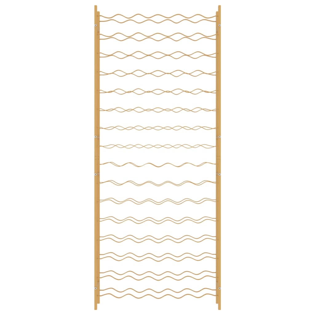 Wijnrek voor 96 flessen metaal goudkleurig