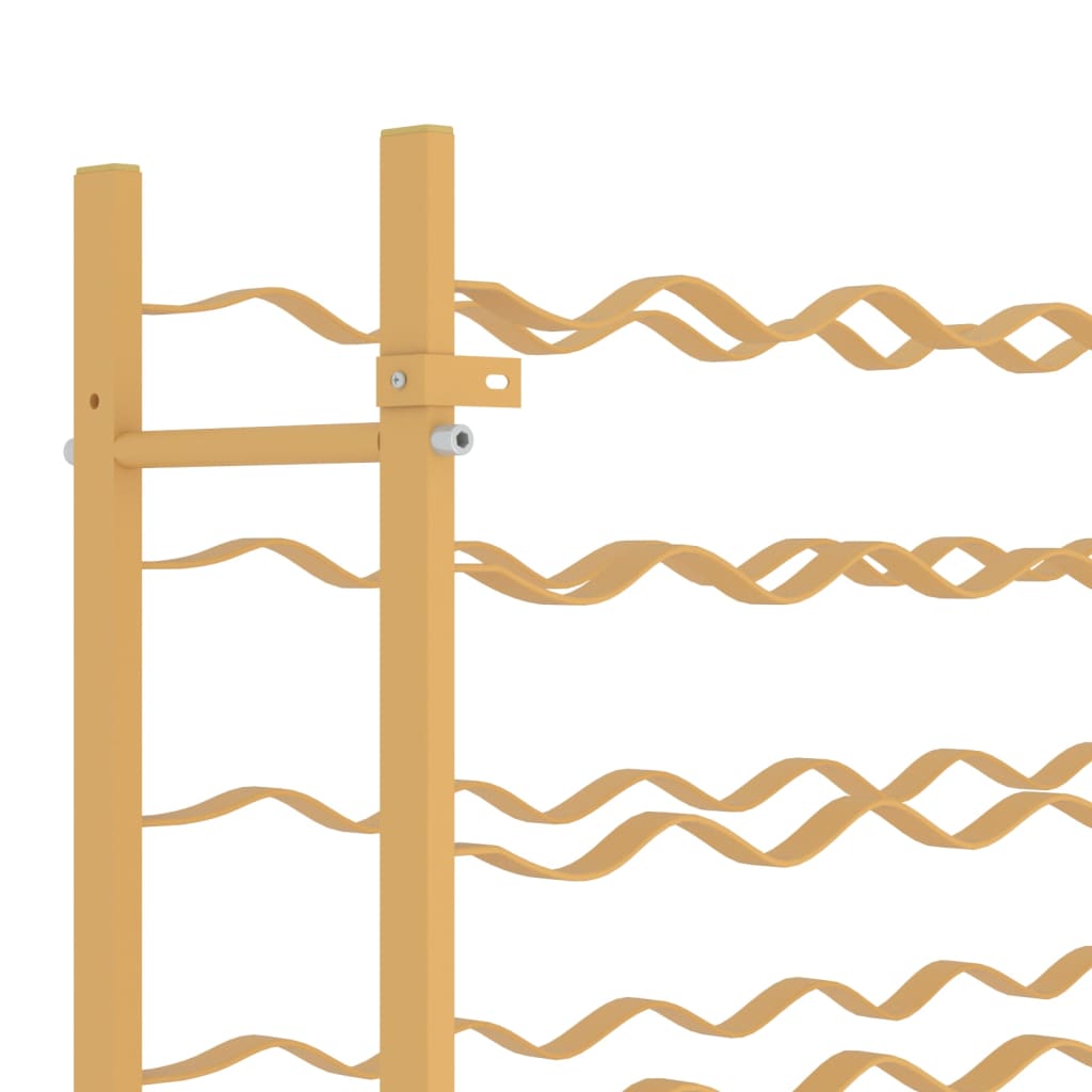 Wijnrek voor 96 flessen metaal goudkleurig