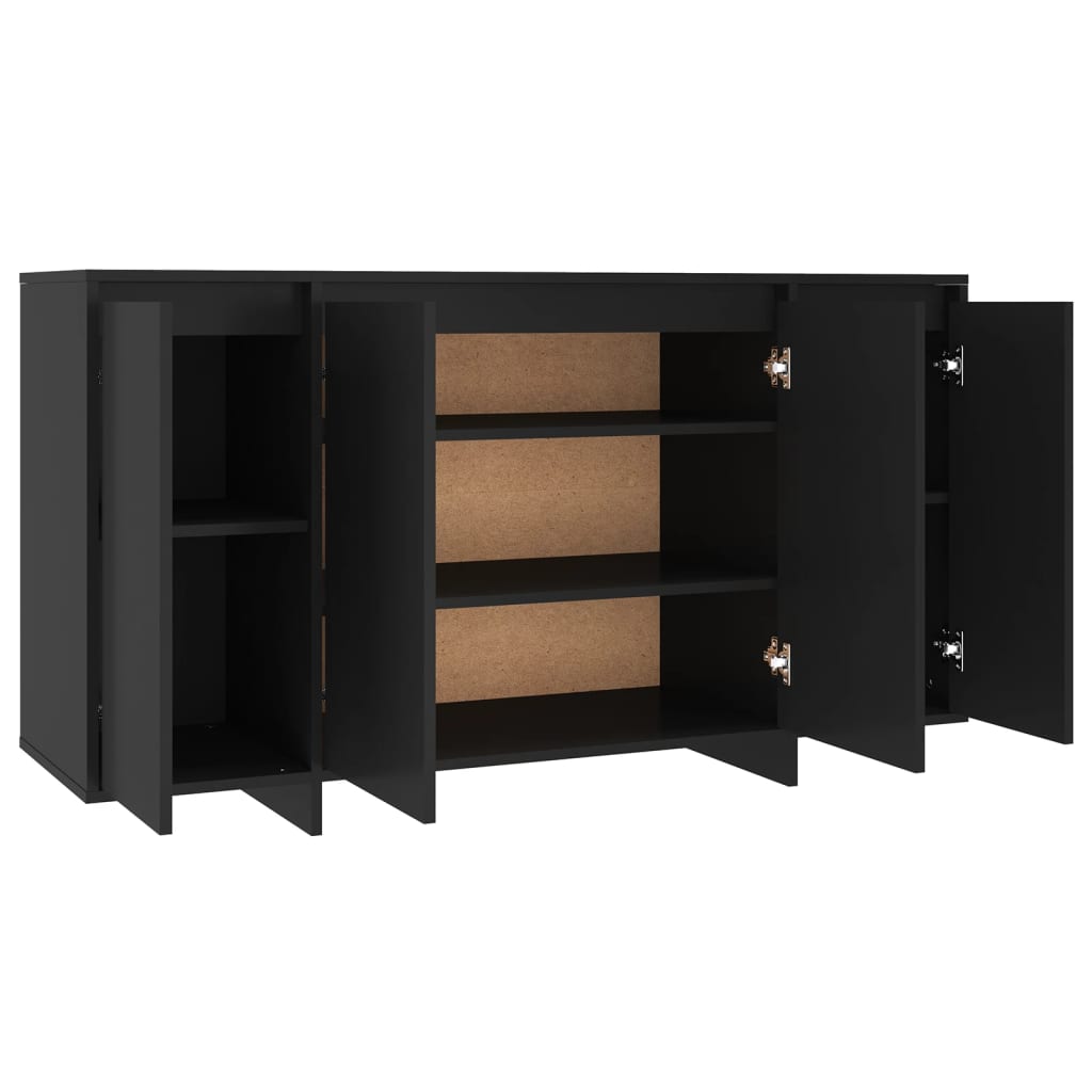 Dressoir 135X41X75 Cm Spaanplaat Zwart