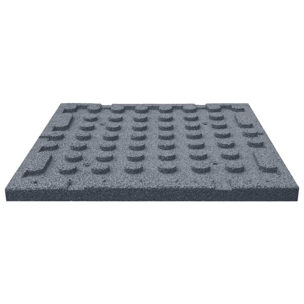 Valtegels 18 st 50x50x3 cm rubber grijs